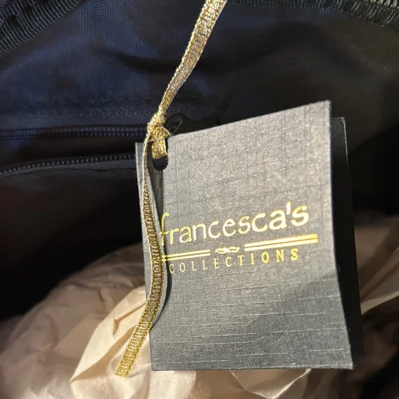 Francesca's Collections Olive Green Velvet & Floral Shoulder Bag - Picture 5 of 5